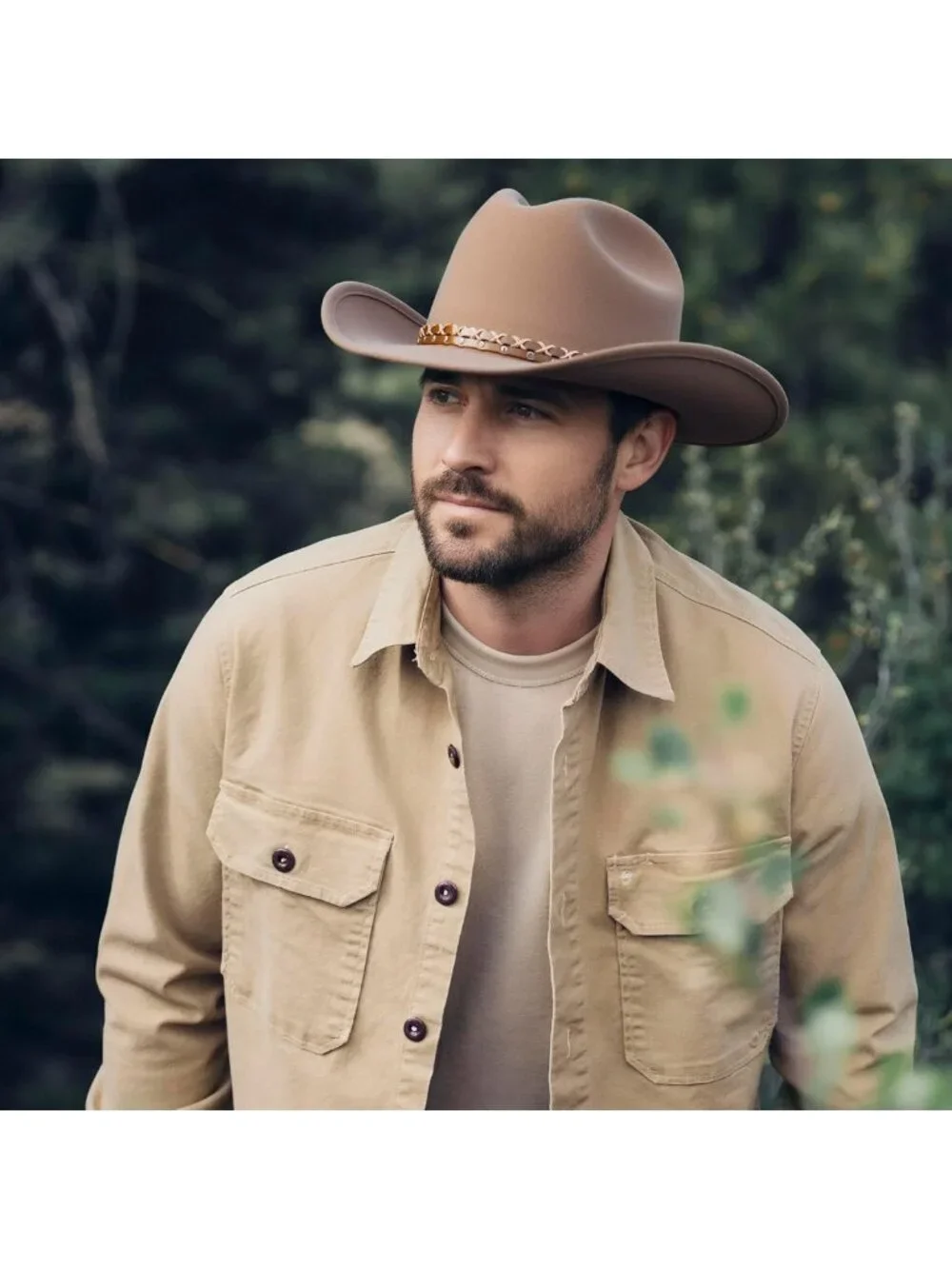Water-Resistant 100% Wool Cowboy Hat | Western Felt Outback Rancher for Men